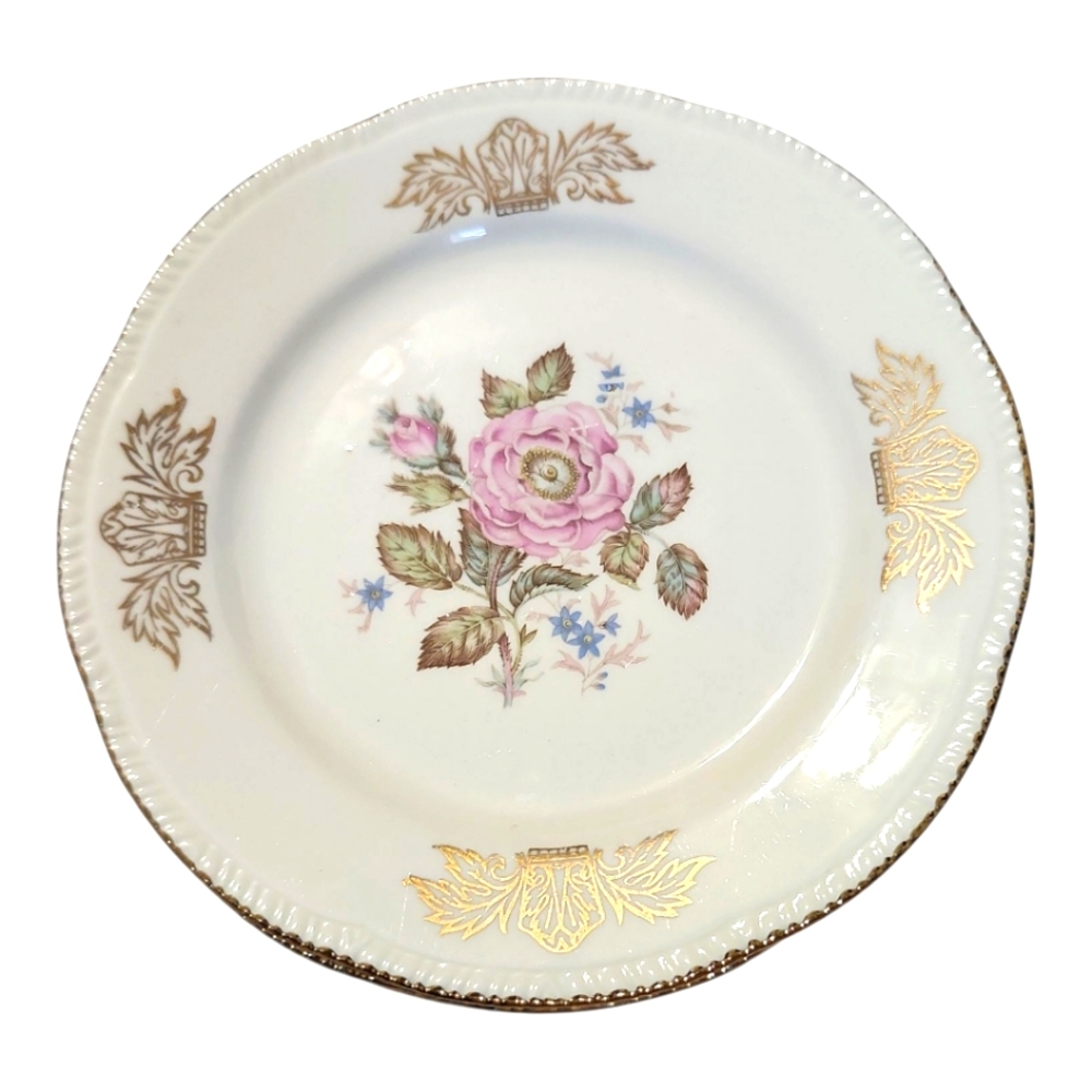 Antique 1950s Homer Laughlin Queen Esther Collection 22k Gold Rim Salad Plates-8 - Picture 4 of 8